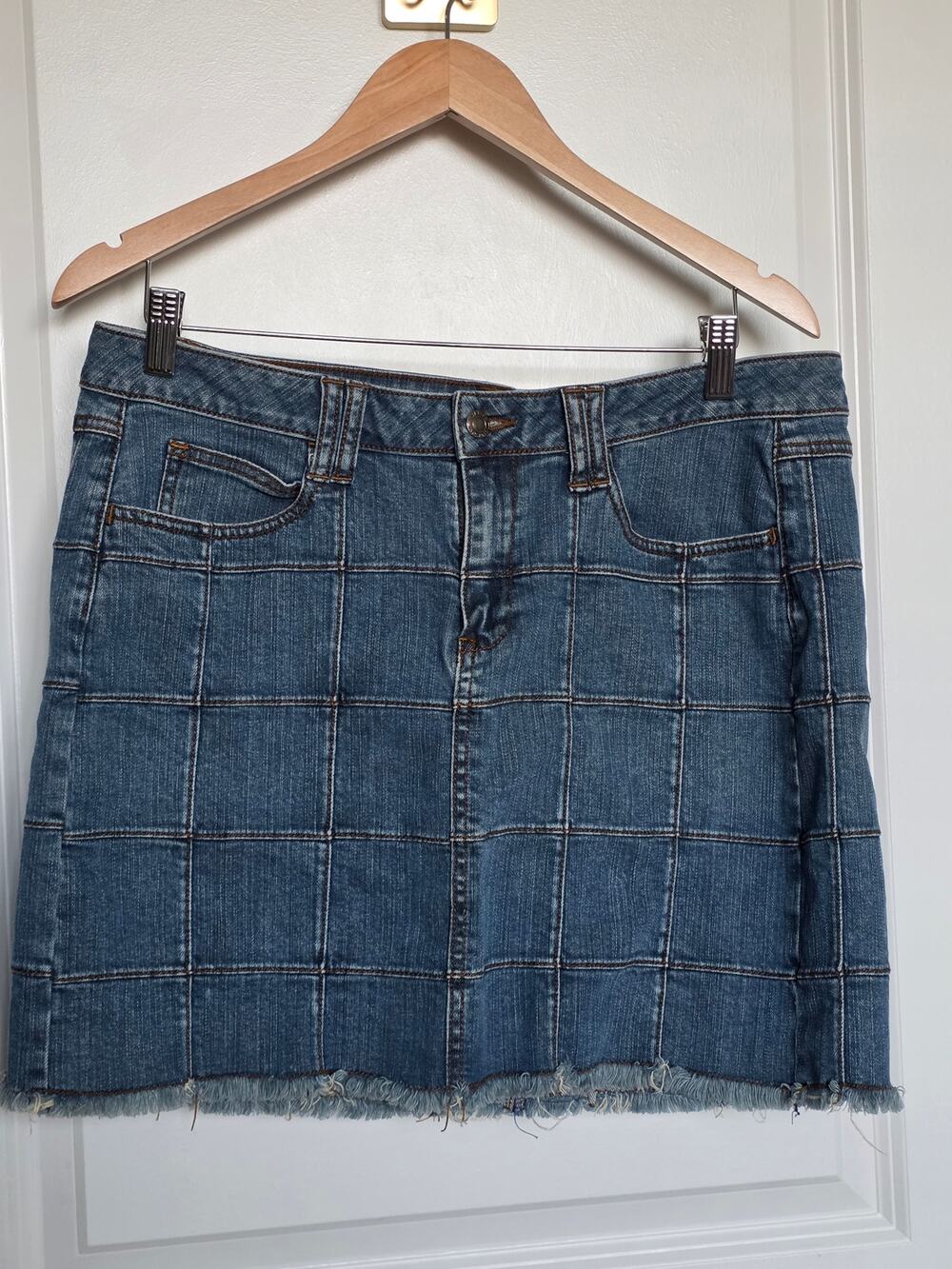 Vintage Stetson patchwork denim skirt